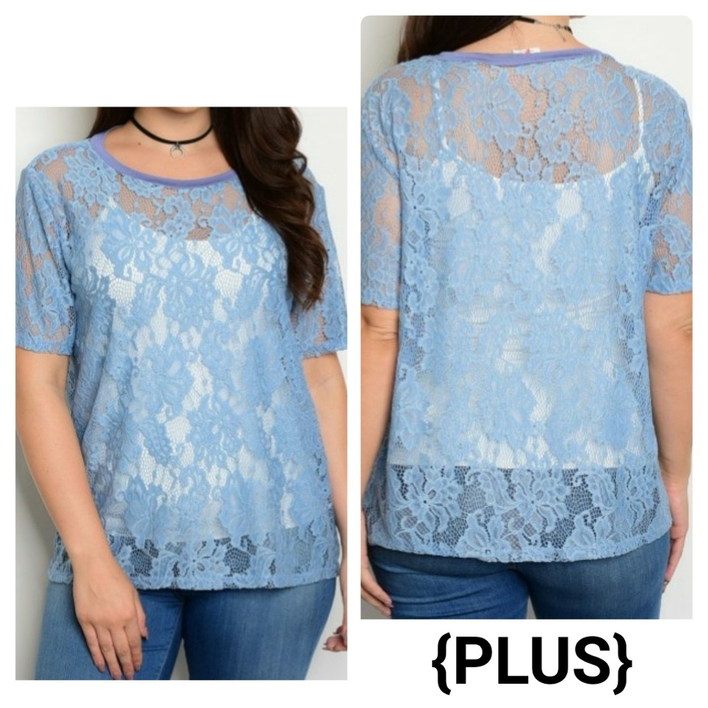 [Last 1!] LAST DAY Blue Lace Blouse